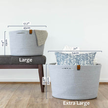 Load image into Gallery viewer, Extra Large Light Gray Basket DENJA &amp; CO
