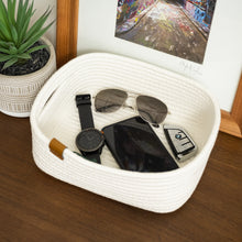 Load image into Gallery viewer, Set of Three Rectangle Baskets - White DENJA &amp; CO
